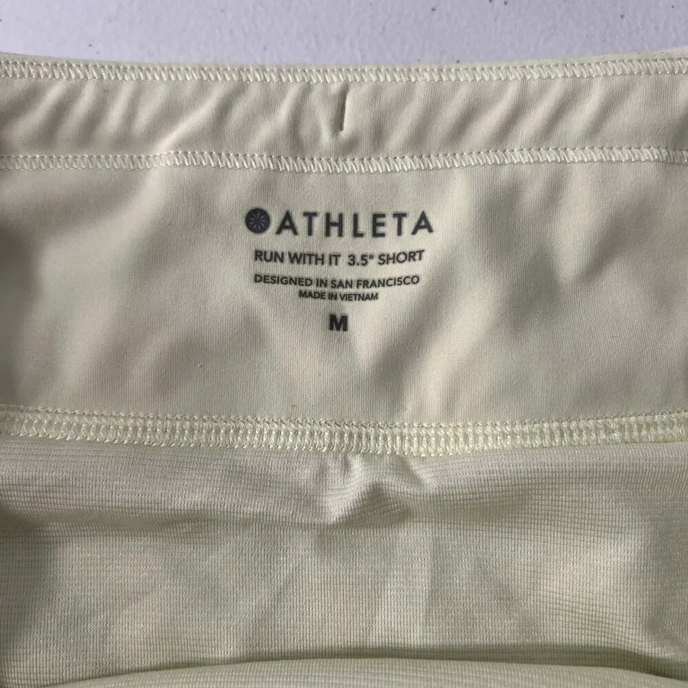 Athleta Shorts Womens Medium Green‎ Run With It Athleisure